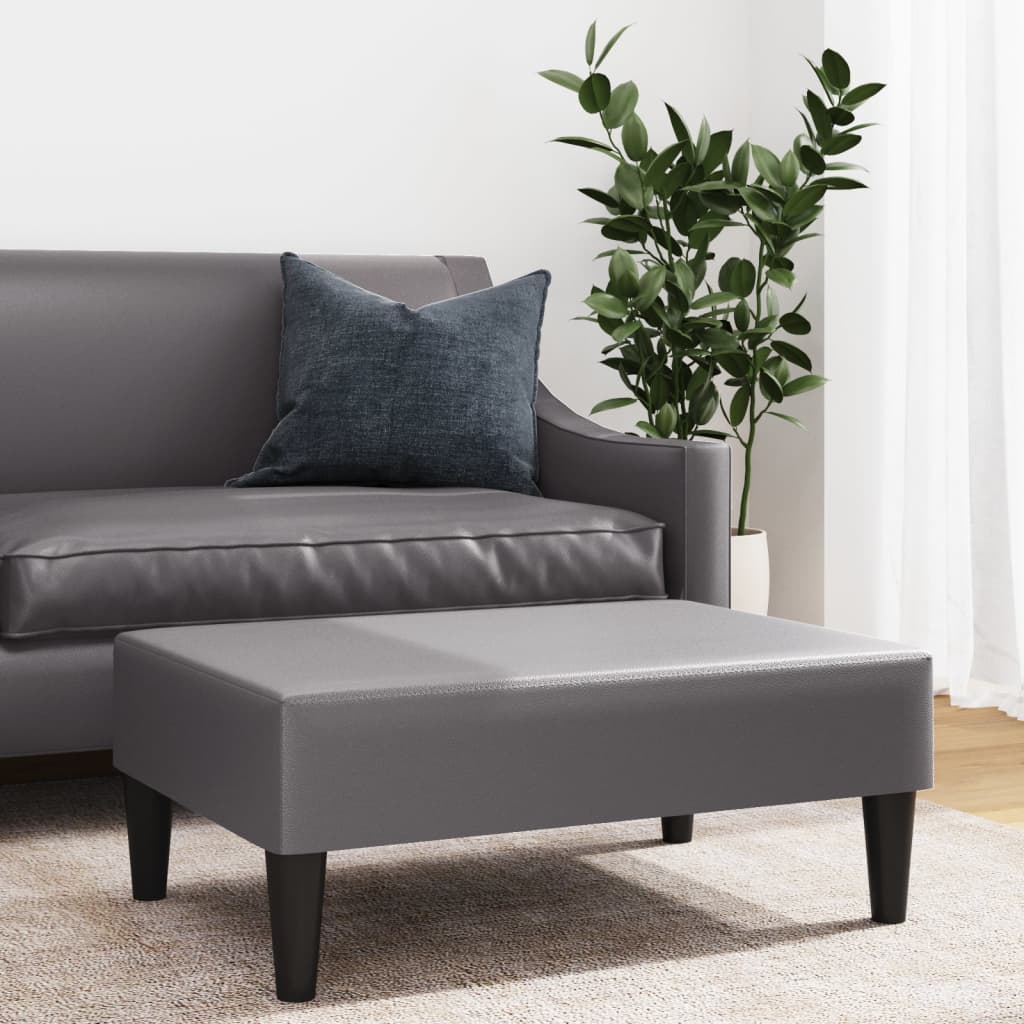 vidaXL Voetenbank 77x55x31 cm kunstleer zwart