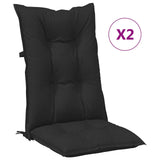 vidaXL Stoelkussens 2 st hoge rug 120x50x7 cm stof gemêleerd antraciet