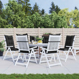 vidaXL Stoelkussens 2 st hoge rug 120x50x7 cm stof gemêleerd antraciet