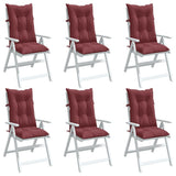 vidaXL Stoelkussens 2 st hoge rug 120x50x7 cm stof gemêleerd antraciet