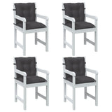 vidaXL Stoelkussens 2 st lage rug 100x50x7 cm stof gemêleerd antraciet