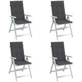 vidaXL Stoelkussens 2 st hoge rug 120x50x7 cm stof gemêleerd antraciet