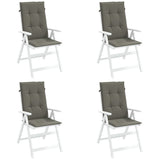 vidaXL Stoelkussens 2 st hoge rug 120x50x7 cm stof gemêleerd antraciet