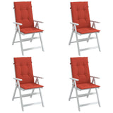 vidaXL Stoelkussens 2 st hoge rug 120x50x7 cm stof gemêleerd antraciet