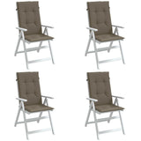 vidaXL Stoelkussens 2 st hoge rug 120x50x7 cm stof gemêleerd antraciet