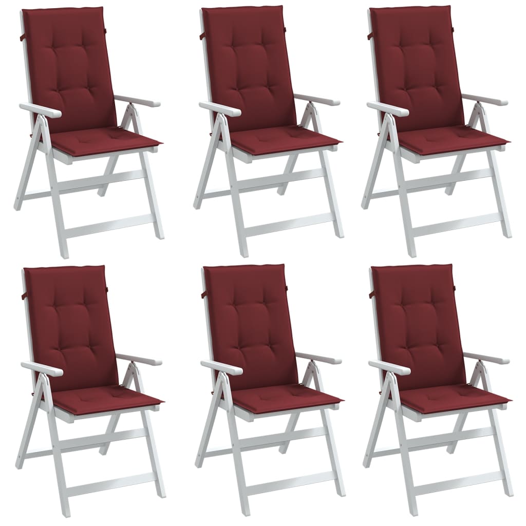vidaXL Stoelkussens 2 st hoge rug 120x50x7 cm stof gemêleerd antraciet