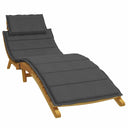 vidaXL Ligbedkussen 186x58x4 cm stof gemêleerd antracietkleurig