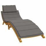 vidaXL Ligbedkussen 186x58x4 cm stof gemêleerd antracietkleurig