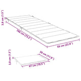 vidaXL Ligbedkussen 186x58x4 cm stof gemêleerd antracietkleurig