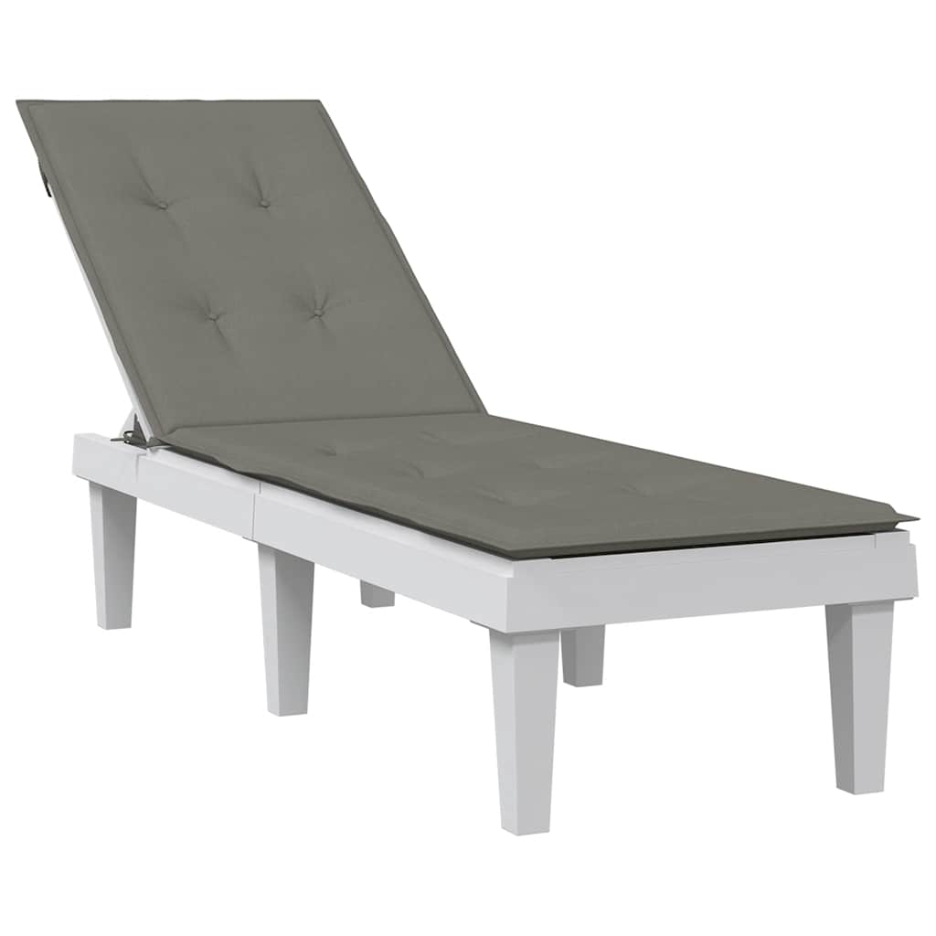 vidaXL Terrasstoelkussen (75+105)x50x3 cm stof gemêleerd antraciet