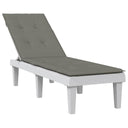 vidaXL Terrasstoelkussen (75+105)x50x3 cm stof gemêleerd antraciet
