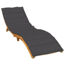 vidaXL Sun Lounger Cushion 200x50x4 cm Fabric Mélange Anthracite