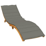 vidaXL Sun Lounger Cushion 200x50x4 cm Fabric Mélange Anthracite