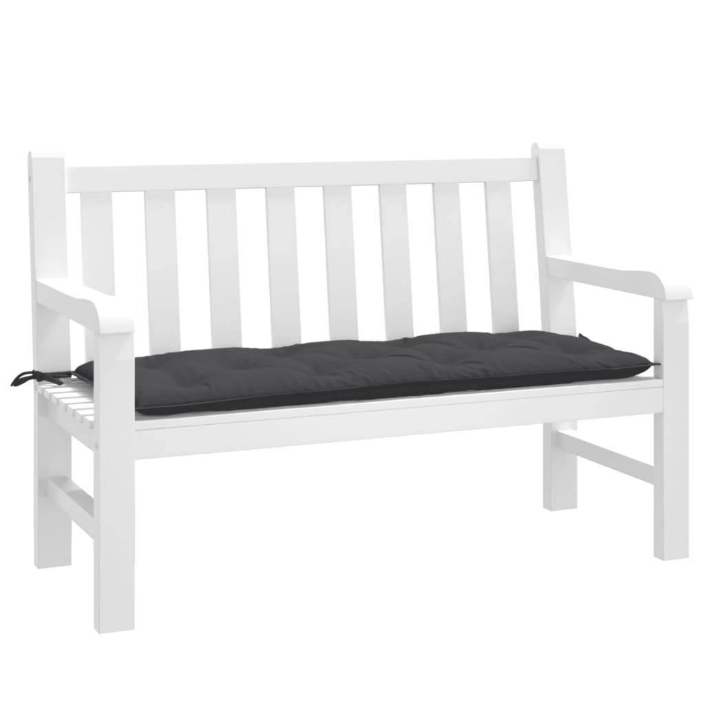 vidaXL Tuinbankkussen 100x50x7 cm stof gemêleerd antracietkleurig