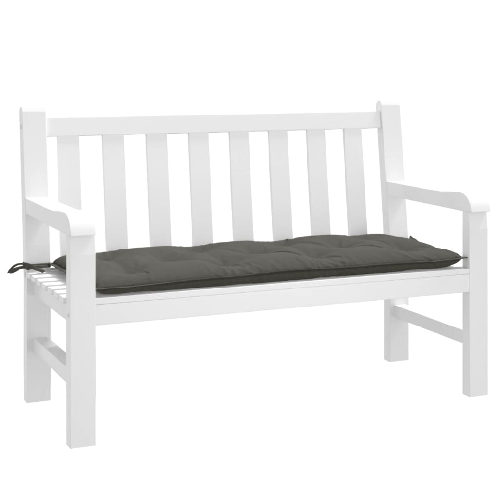 vidaXL Tuinbankkussen 100x50x7 cm stof gemêleerd antracietkleurig
