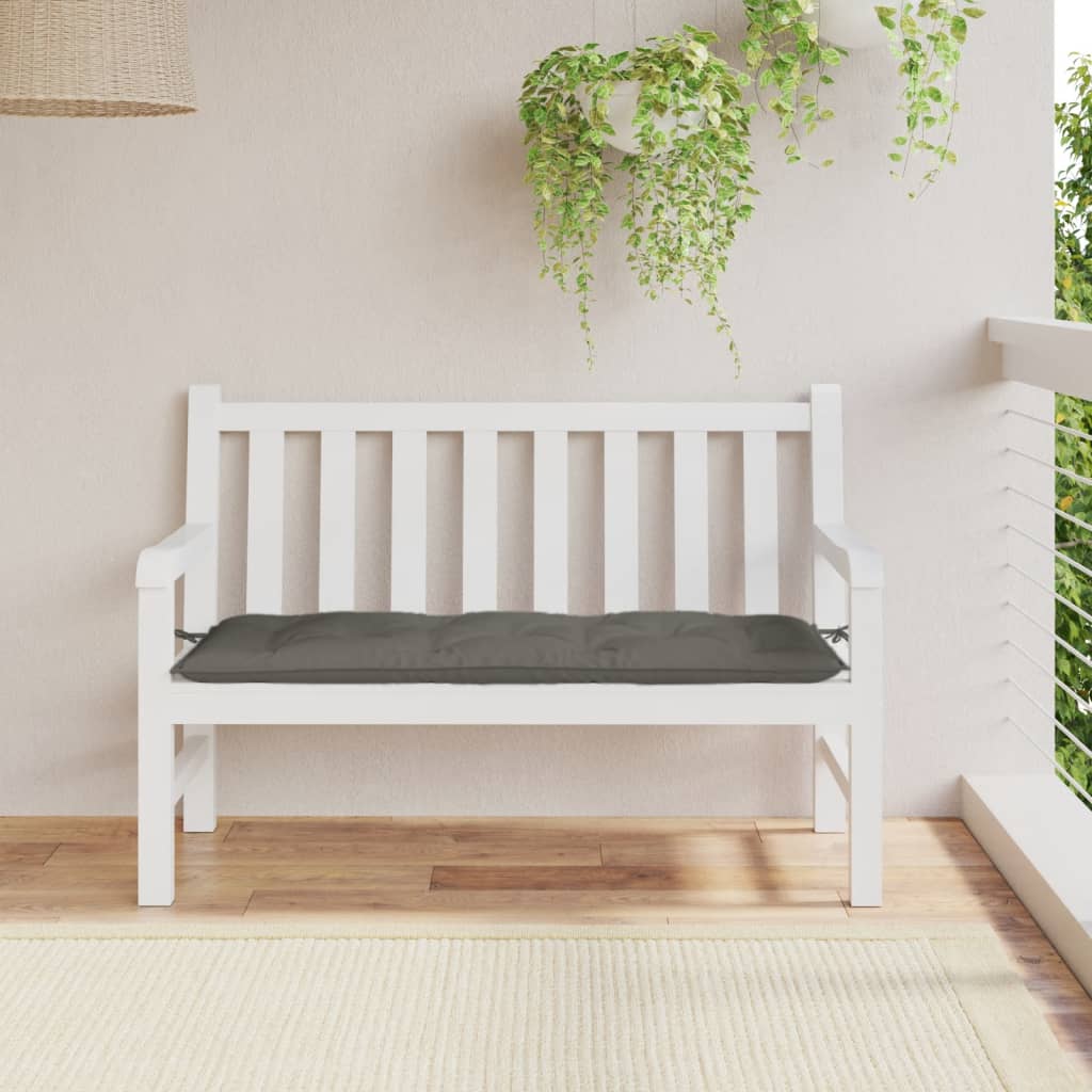 vidaXL Tuinbankkussen 100x50x7 cm stof gemêleerd antracietkleurig