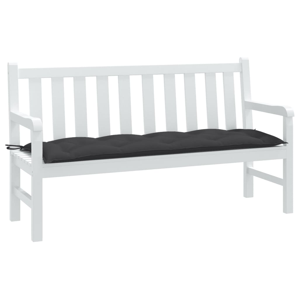 vidaXL Tuinbankkussen 100x50x7 cm stof gemêleerd antracietkleurig