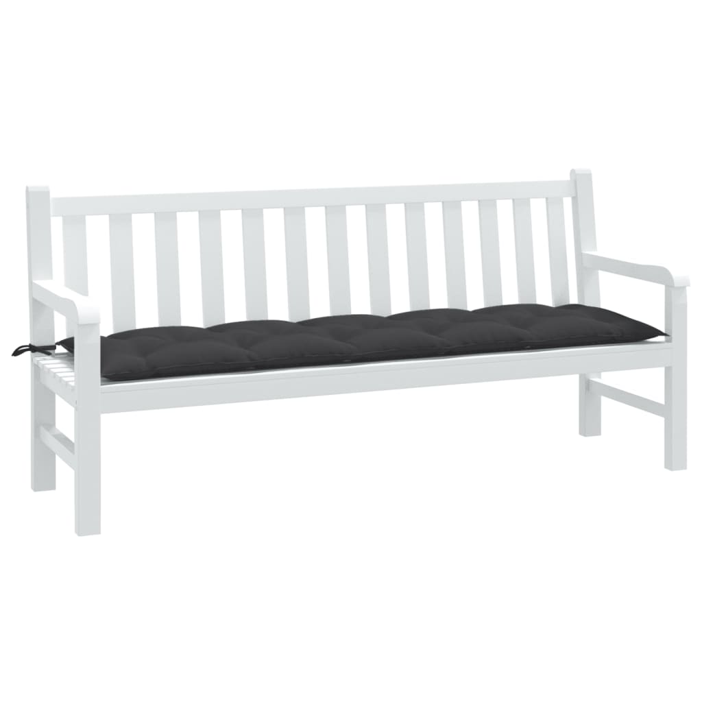vidaXL Tuinbankkussen 100x50x7 cm stof gemêleerd antracietkleurig