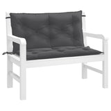 vidaXL Garden Bench Cushions 2 pcs 100x50x7 cm Fabric Speckled Anthracite