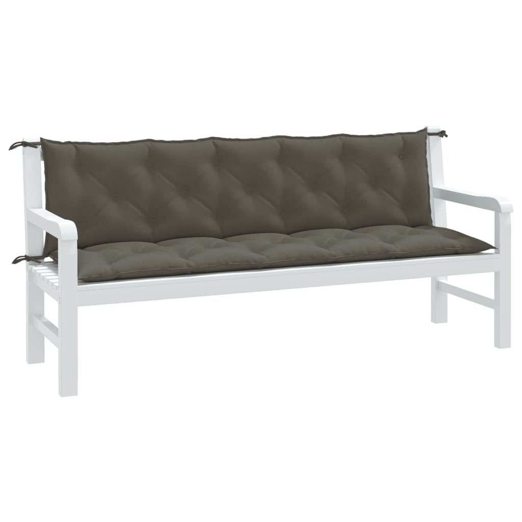 vidaXL Garden Bench Cushions 2 pcs 100x50x7 cm Fabric Speckled Anthracite