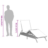vidaXL Ligbed met kussen poly rattan zwart