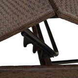 vidaXL Ligbed met kussen poly rattan zwart