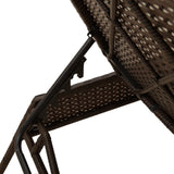 vidaXL Ligbed met kussen poly rattan zwart