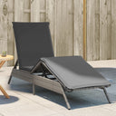vidaXL Ligbed met kussen poly rattan zwart