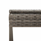 vidaXL Sun Loungers 2 pcs with table poly rattan gray (US only)