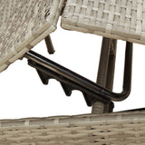 vidaXL Sun Loungers 2 pcs with table poly rattan gray (US only)