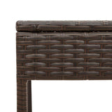 vidaXL Ligstoel met tafel en kussen, grijs polyrotan