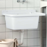 vidaXL Wasbak wandgemonteerd 40x40x24 cm hars wit