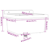 vidaXL Wasbak wandgemonteerd 40x40x24 cm hars wit