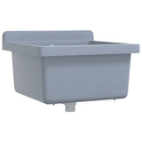 vidaXL Wasbak wandgemonteerd 40x40x24 cm hars wit