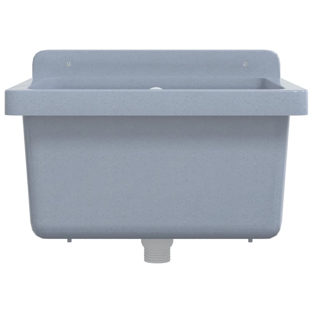 vidaXL Wasbak wandgemonteerd 40x40x24 cm hars wit