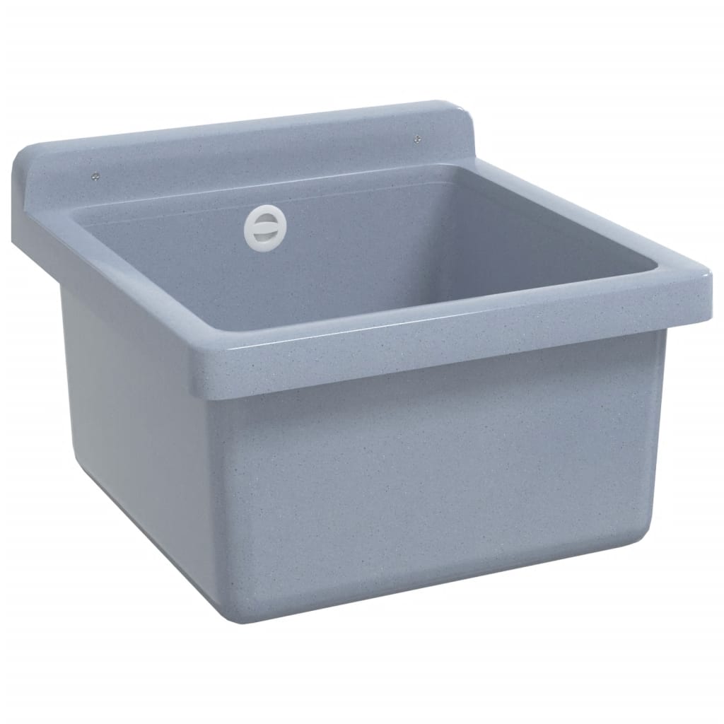 vidaXL Wasbak wandgemonteerd 40x40x24 cm hars wit