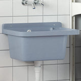 vidaXL Wasbak wandgemonteerd 40x40x24 cm hars wit