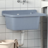vidaXL Wasbak wandgemonteerd 40x40x24 cm hars wit