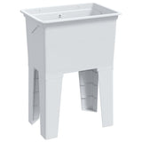 vidaXL Waskuip 59x41x75 cm hars wit