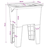 vidaXL Waskuip 59x41x75 cm hars wit