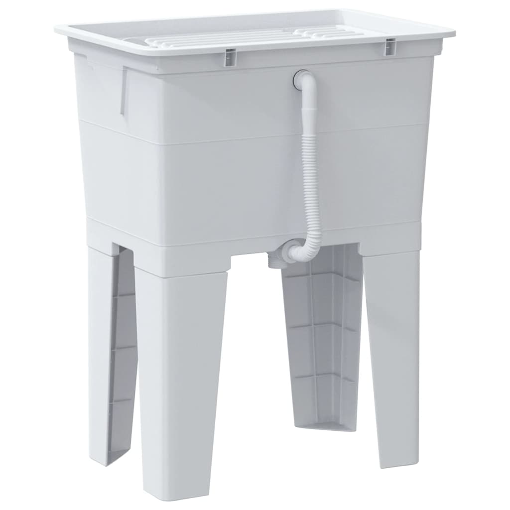 vidaXL Waskuip 59x41x75 cm hars wit