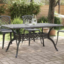 vidaXL Tuintafel 150x90x72 cm gietaluminium wit