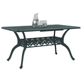vidaXL Tuintafel 150x90x72 cm gietaluminium wit