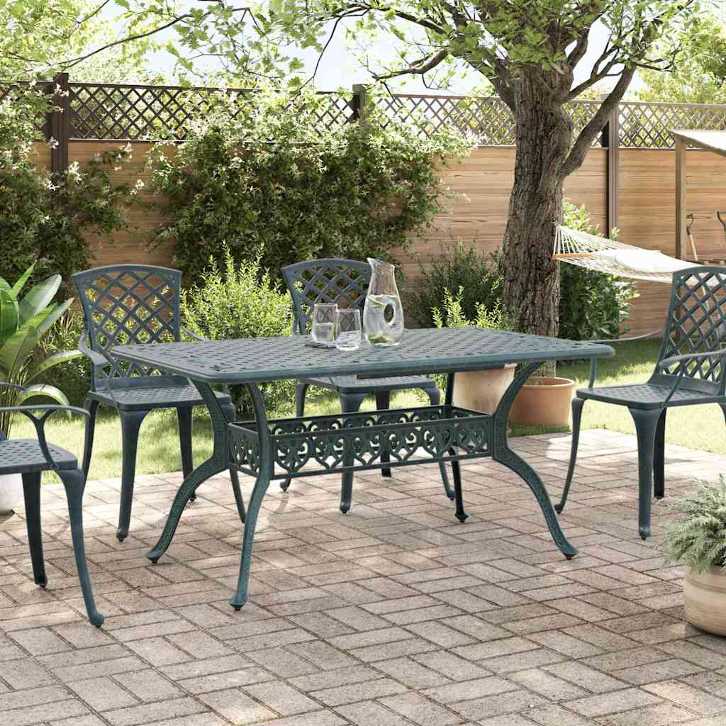 vidaXL Tuintafel 150x90x72 cm gietaluminium wit