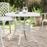 vidaXL Garden Table Ø 90x75 cm Cast Aluminum Bronze
