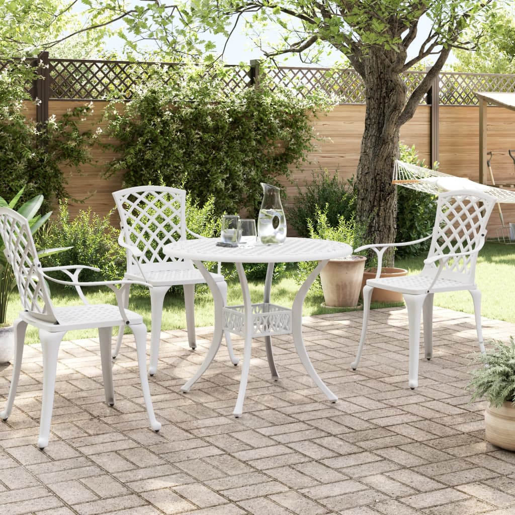vidaXL Garden Table Ø 90x75 cm Cast Aluminum Bronze