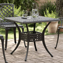 vidaXL Garden Table 80x80x75 cm Cast Aluminium Bronze-coloured