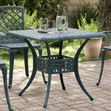 vidaXL Garden Table 80x80x75 cm Cast Aluminium Bronze-coloured