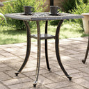 vidaXL Tuintafel 53x53x53 cm gietaluminium bronskleurig