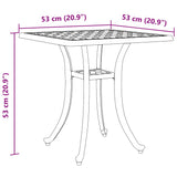 vidaXL Tuintafel 53x53x53 cm gietaluminium bronskleurig